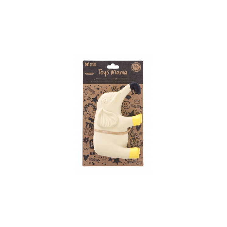Jouet pour chien en latex Elephant  Jaune/Gris