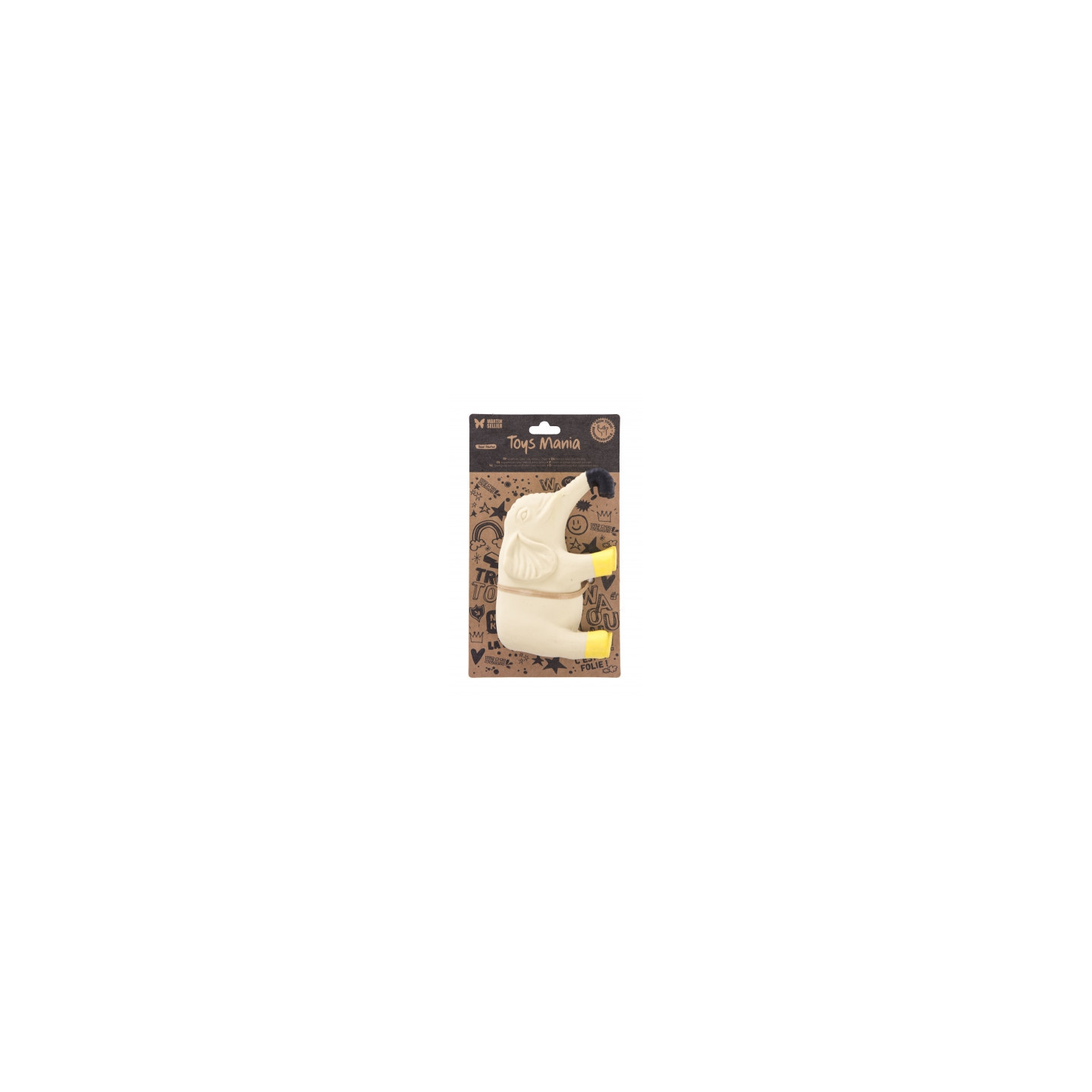 Jouet pour chien en latex Elephant  Jaune/Gris