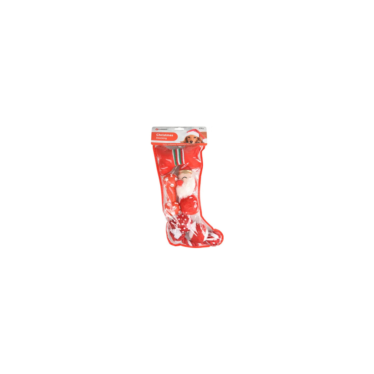 CHAUSSETTE ROUGE DE NOEL (6 jouets)