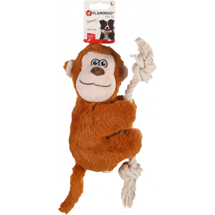 Jouet Hangta Singe avec corde Brun