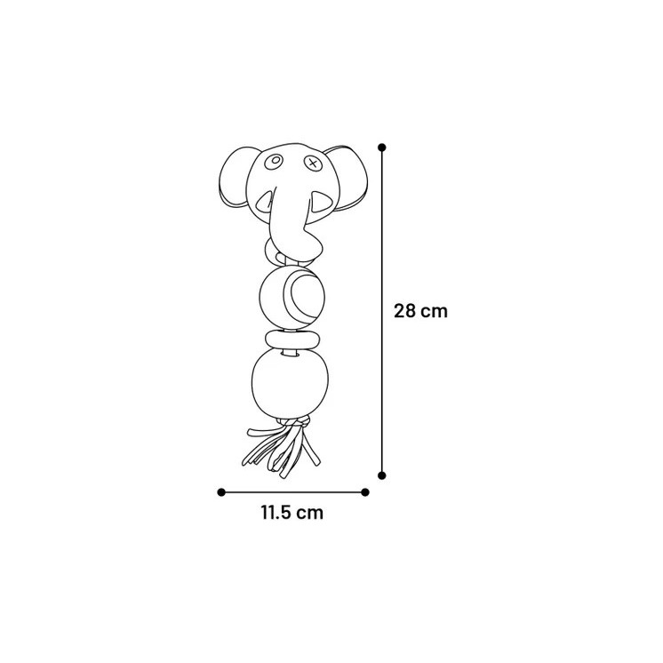 Jouet Cheery Éléphant avec balle Mélange