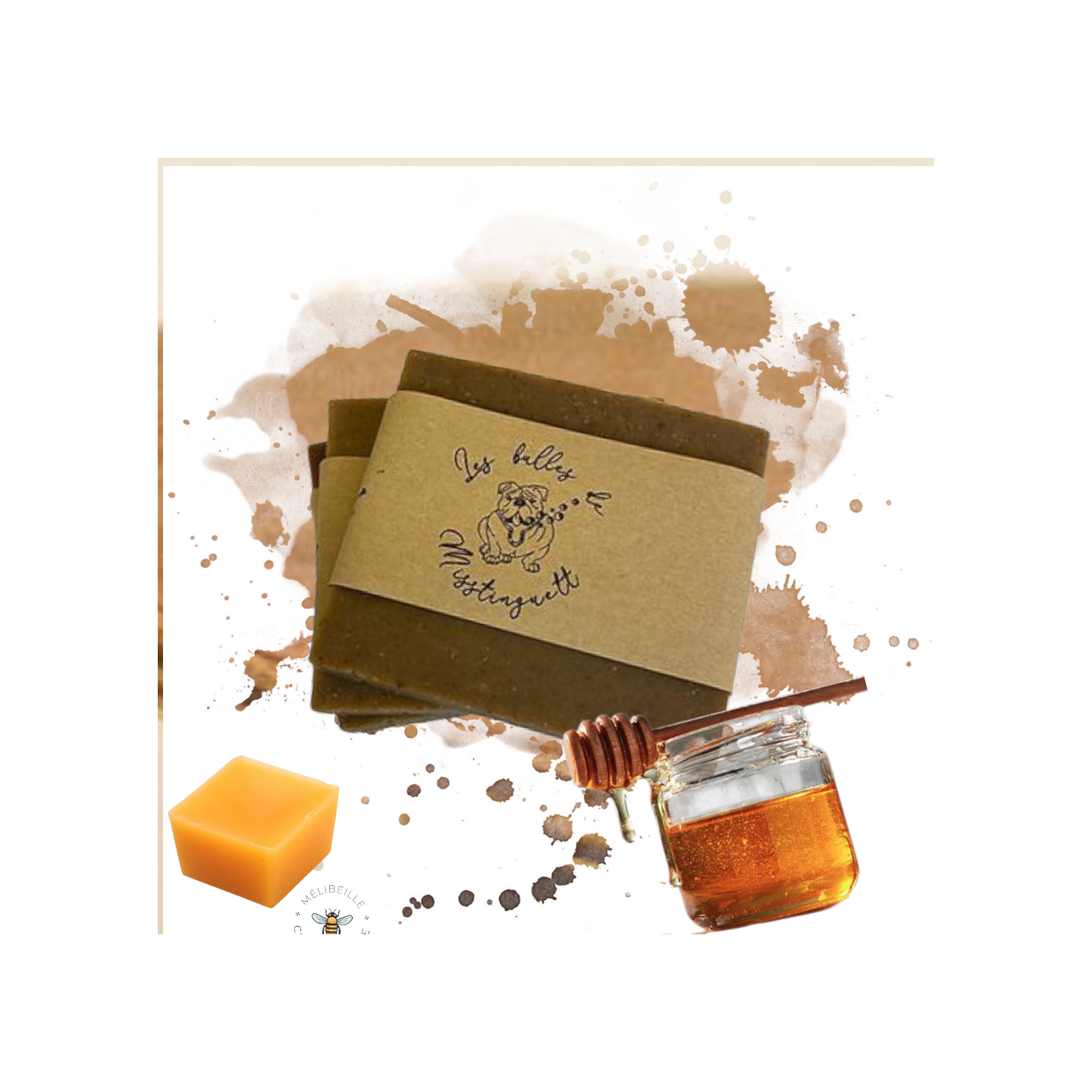 Shampooing solide miel, cire d'abeille