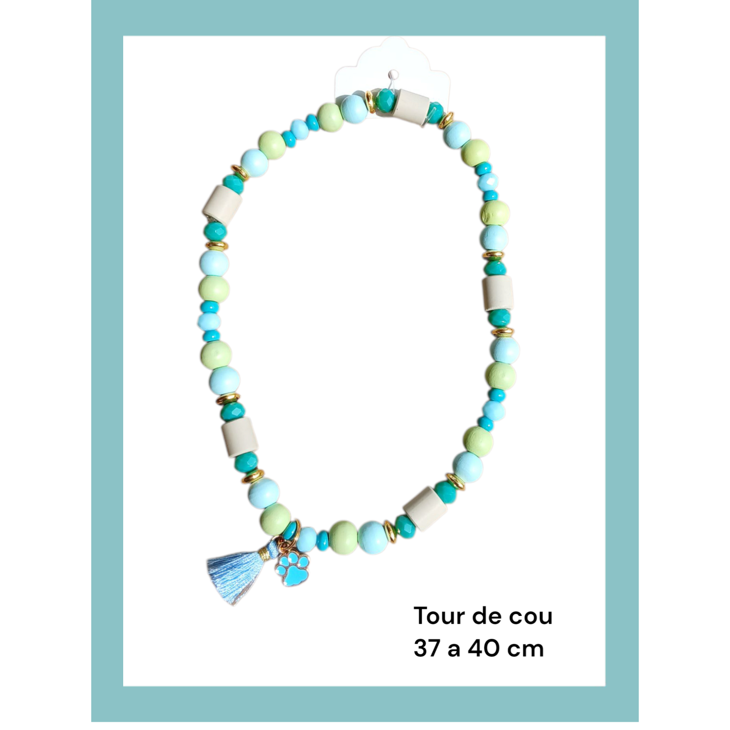 Collier Anti Tiques E.M Vert (Tour de cou 37 à 40 cm)