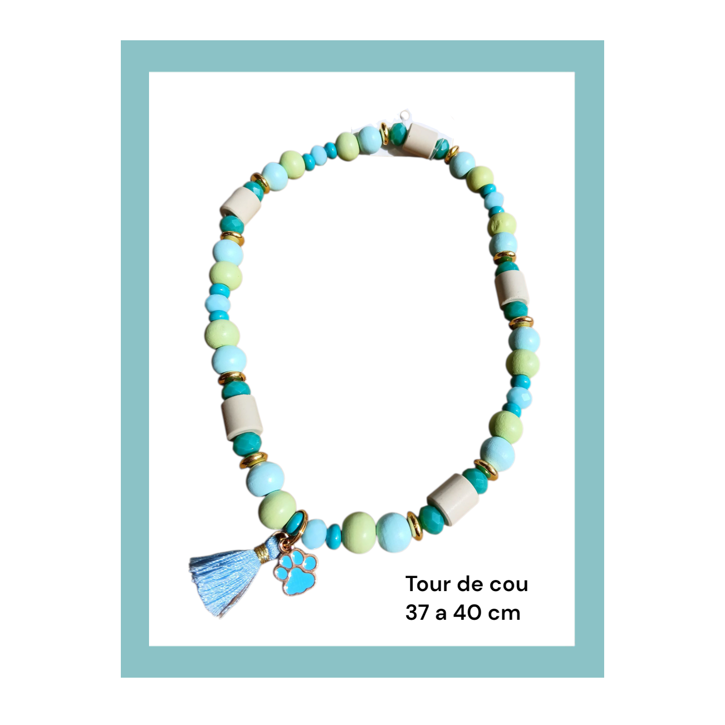 Collier Anti Tiques E.M Vert (Tour de cou 37 à 40 cm)