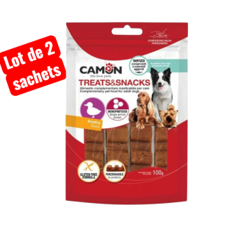 lot de 2 sachets  -  Friandises au canard portionnables  - CAMON