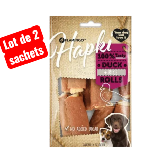 lot de 2  sachets   -   Friandises Hapki Cigare avec canard & Riz - FLAMINGO