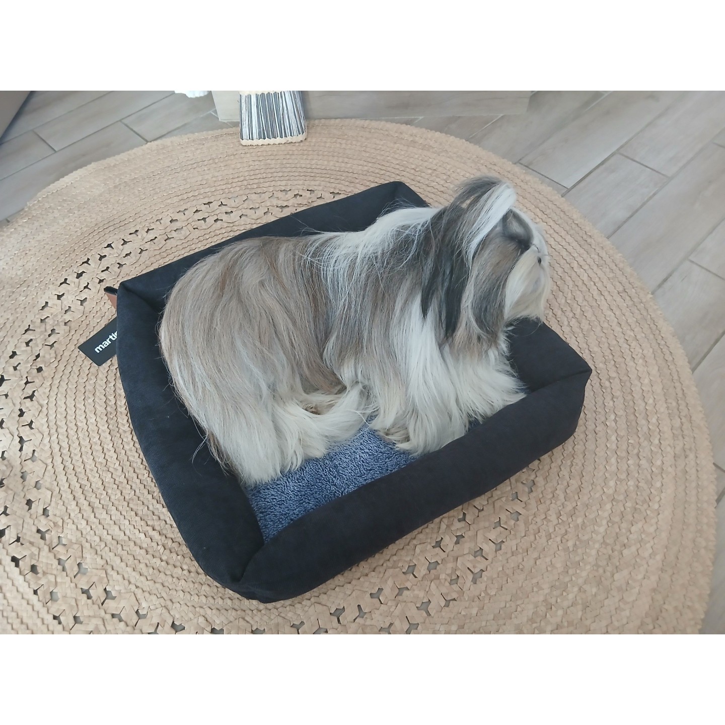 Panier damier  Bleu et Noir - Doudouzen - MARTIN SELLIER