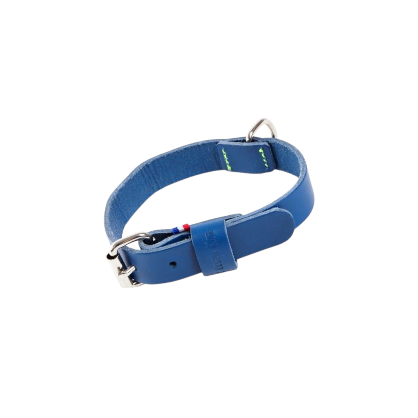 Collier en cuir pleine fleur Bleu  - MARTIN SELLIER