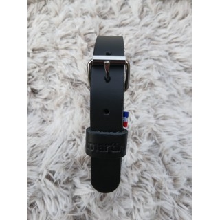 Collier en cuir pleine fleur  Noir - MARTIN SELLIER
