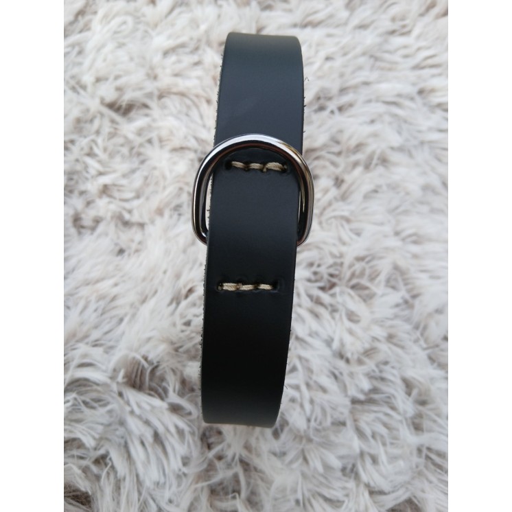 Collier en cuir pleine fleur  Noir - MARTIN SELLIER