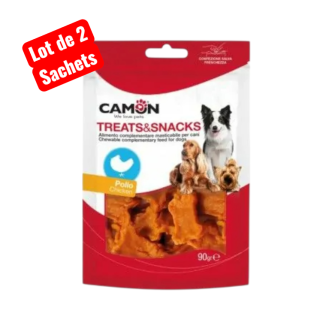 Lot de 2 sachets Friandises au Poulet Forme Os - CAMON