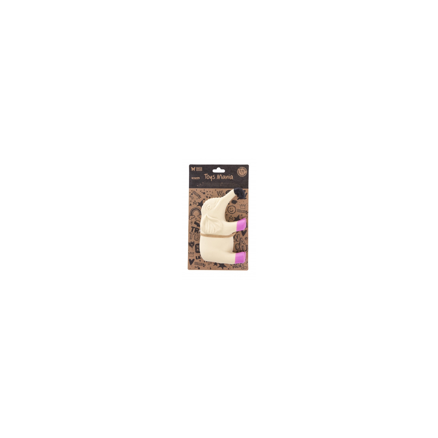 Jouet pour chien en latex Elephant Rose/Gris